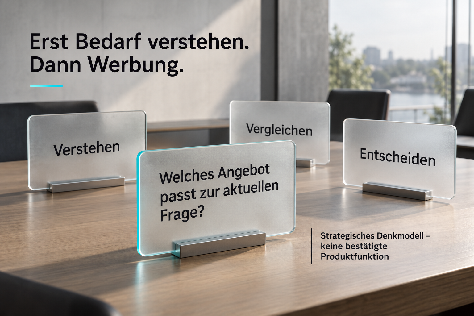 Erst Bedarf verstehen. Dann Werbung.